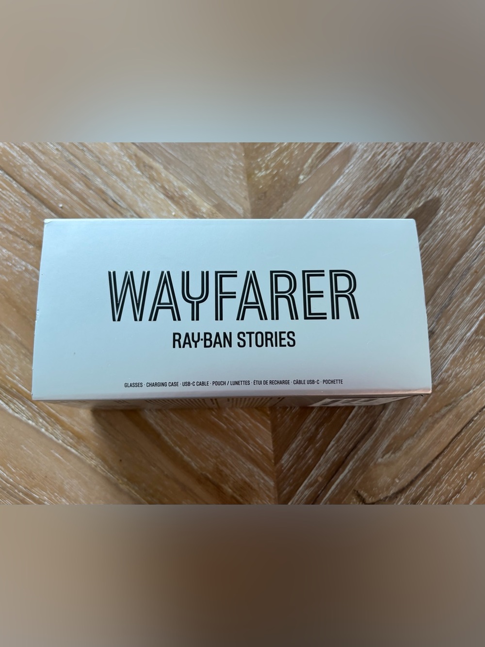 Ray-Ban Wayfarer Stories Sunglasses RW4002 New in Box. Shiny Black w/Clear Lens